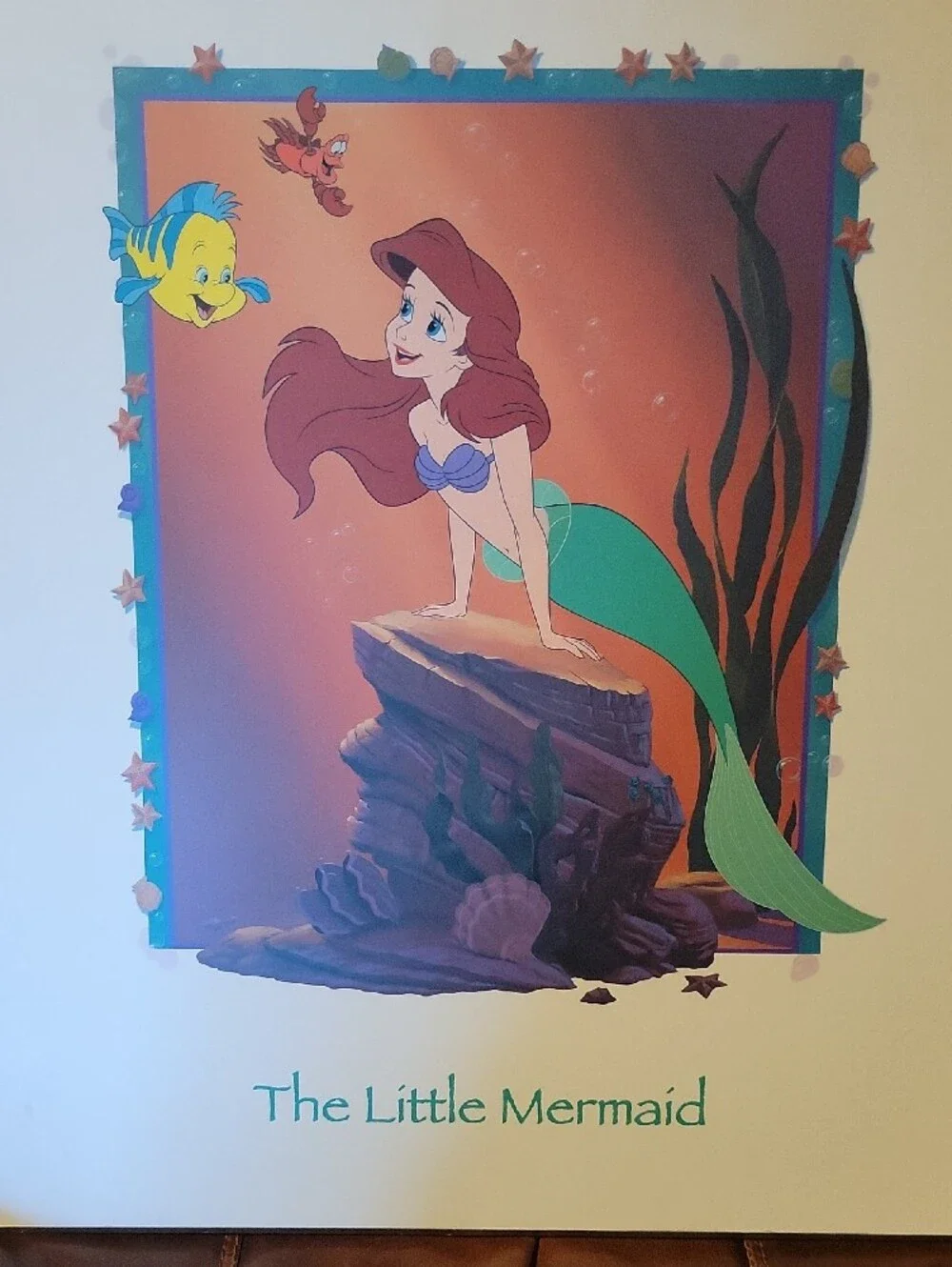 Disney Ariel Wall Art - Green & Orange
